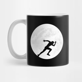 Runner Silhouette in Full Moon Mug